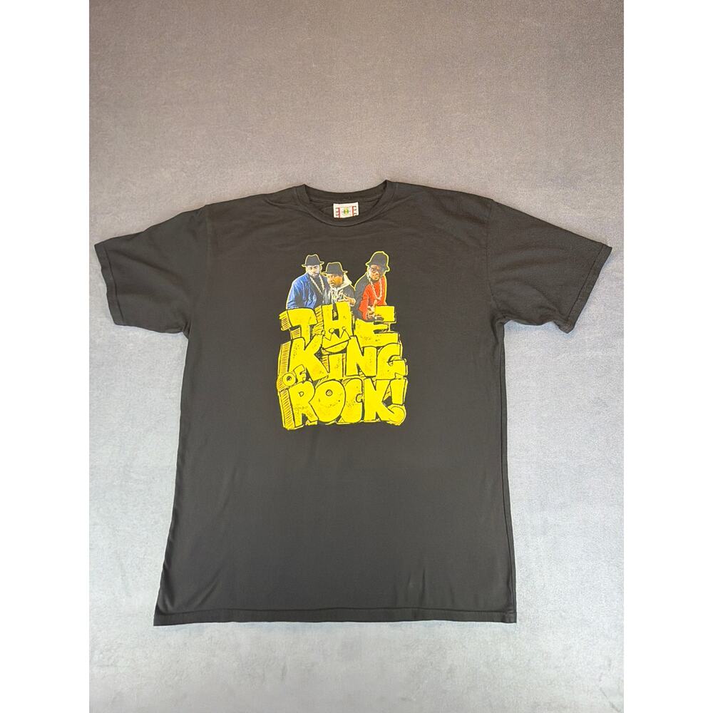 RUN DNC Cross Colours “The King of Rock” T-Shirt Black Large Graphic Mens LG - Picture 1 of 6